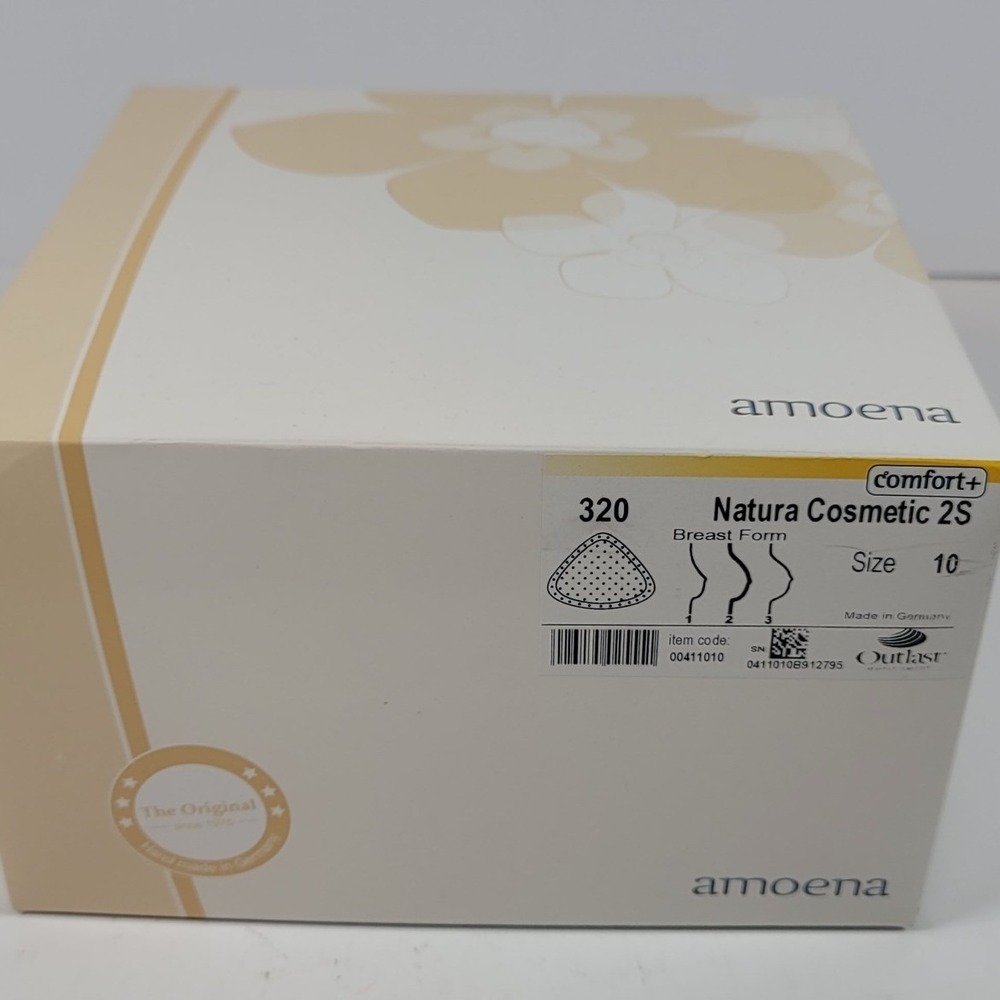 Amoena Natura Cosmetic 2S Breast Form Size 10 Symmetrical Silicone 320 00411010
